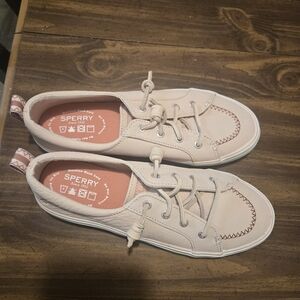 Sperry Women's Leather Sneakers - Light Pink - Size 8